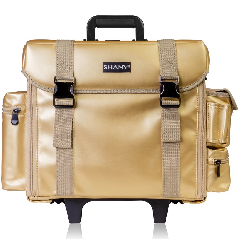 Rolling Makeup Trolley Case with Detachable Top and Organizer Bags