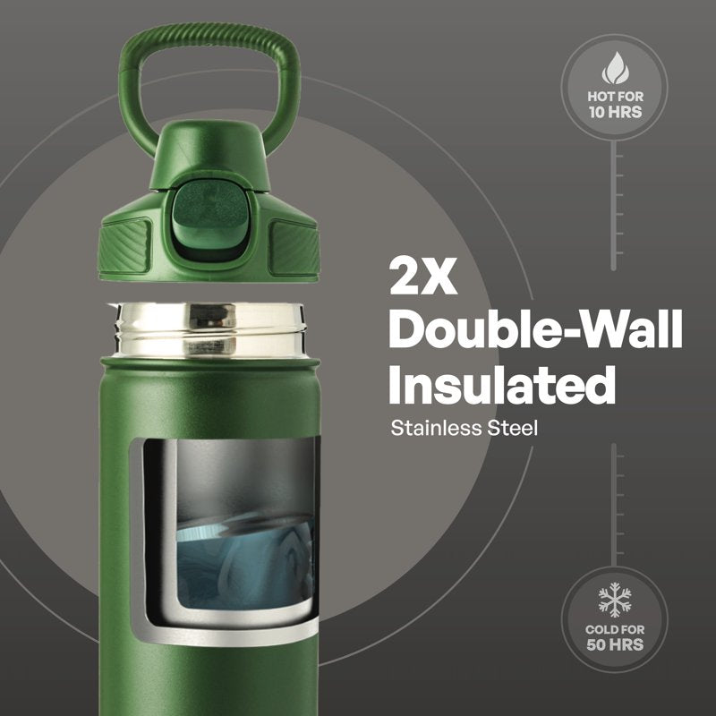 28oz Stainless Steel Ranger Water Bottle with Lock Lid - Army