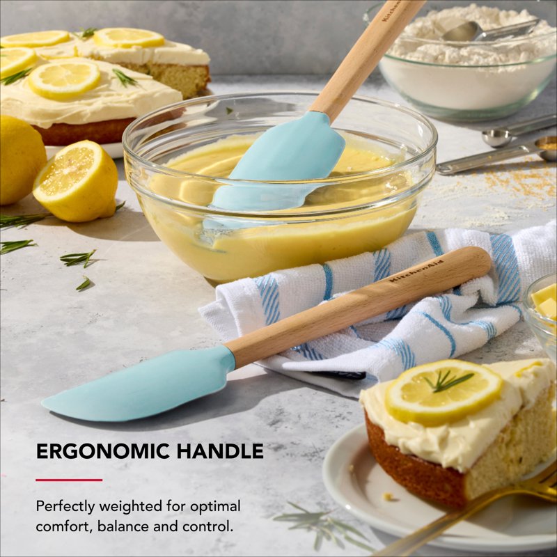 Silicone Mixing Spatula and Scraper Set - Mineral Water