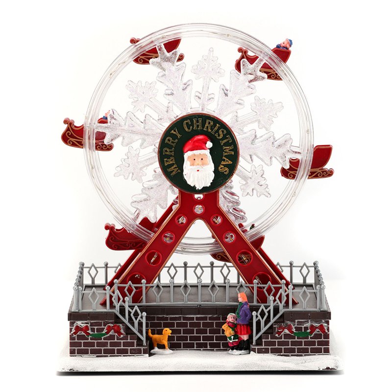 Christmas Rotating Ferris Wheel with LED Lights and Music - Festive Holiday Decor