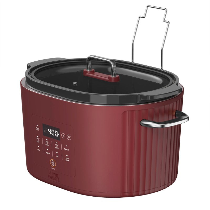 6QT Programmable Slow Cooker - Cabernet Red