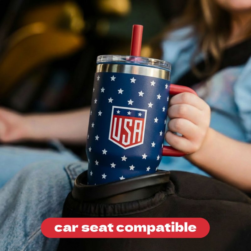 Insulated Stainless Steel Travel Tumbler for Kids 12oz - USA Stars