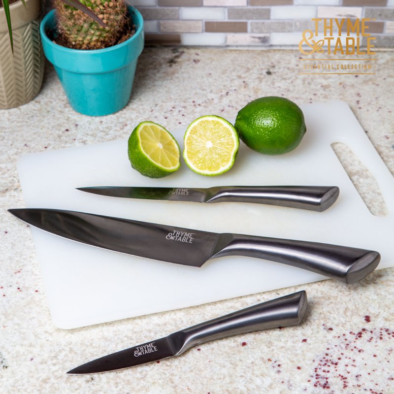 High Carbon Stainless Steel Chef's Knife Set - 3 Piece