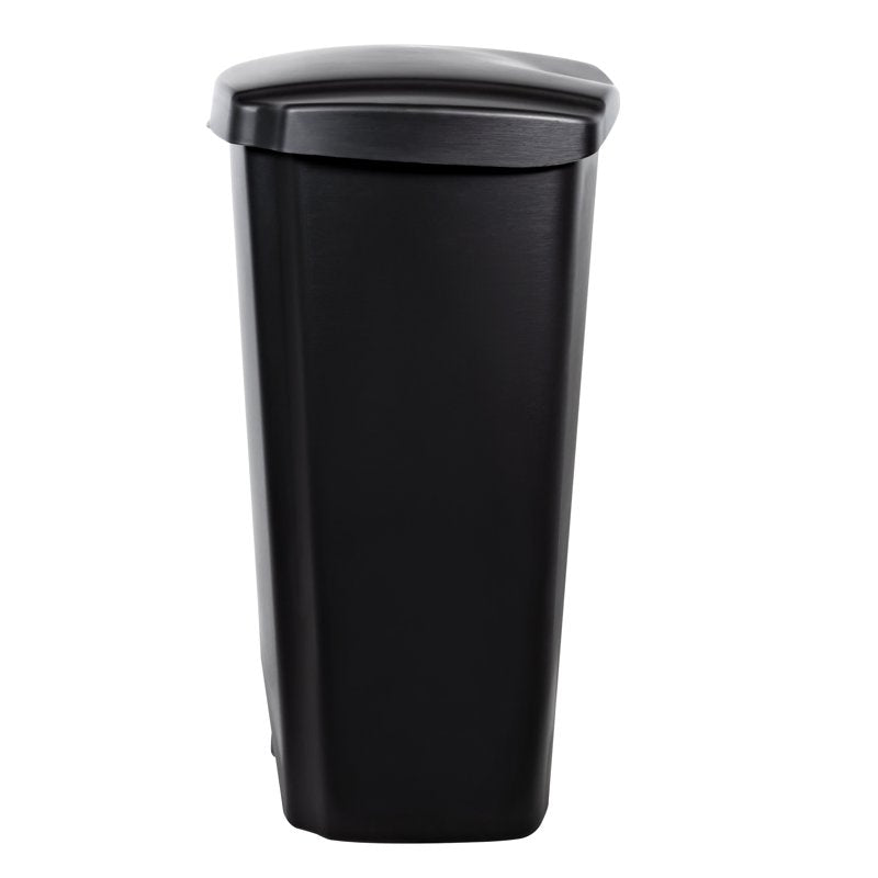 12.1 Gallon Step Trash Can with Foot Pedal Lid - Black