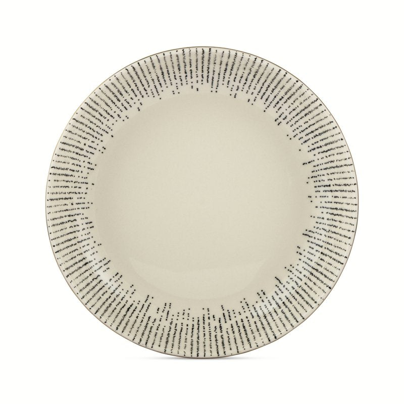 3-Piece Ceramic Nesting Bowl Set - Black and White