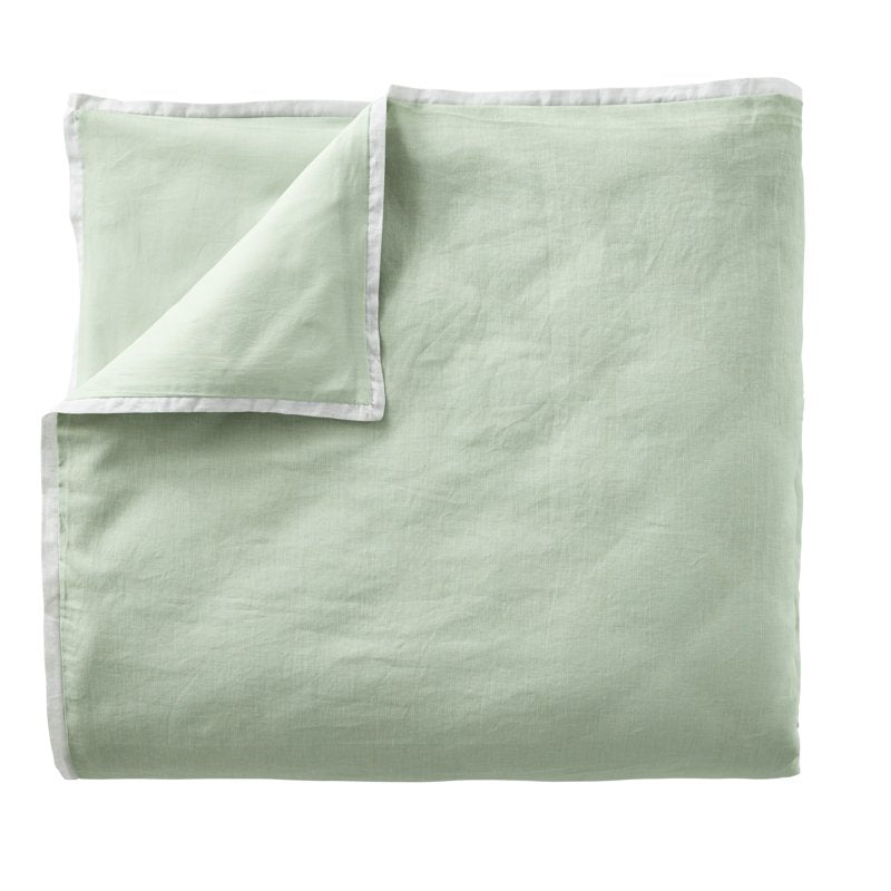 King Linen Duvet Cover Set with Contrast Border - Soft Sea Better Homes & Gardens