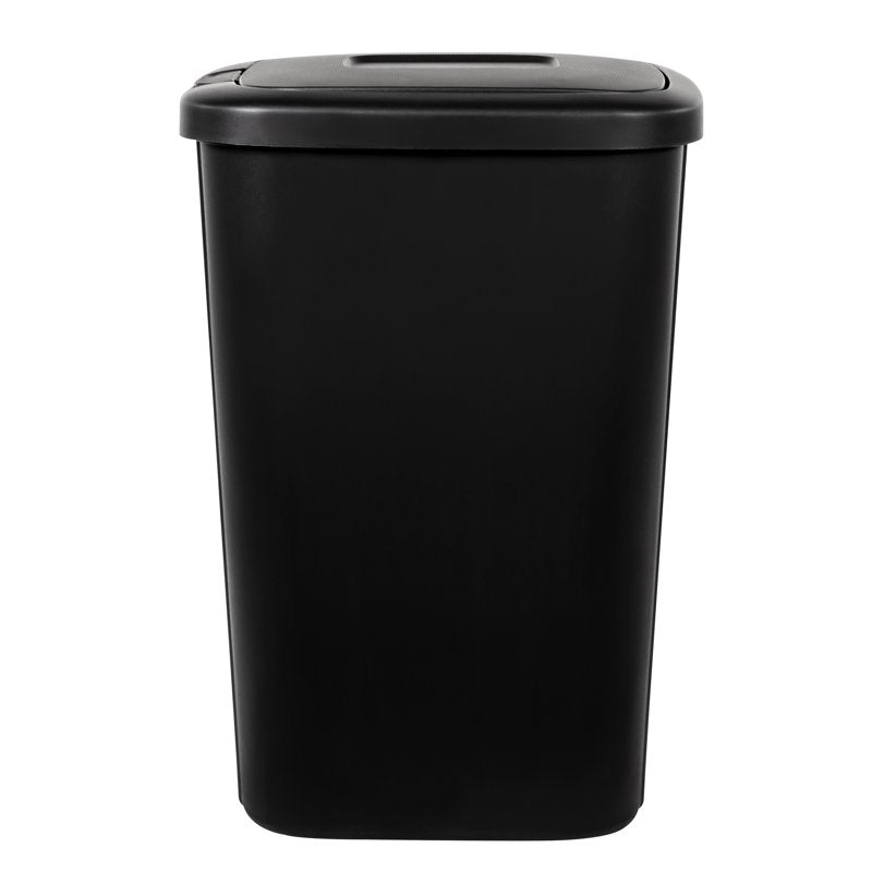 13.3 Gallon Kitchen Trash Can with Touch Top Lid - Black