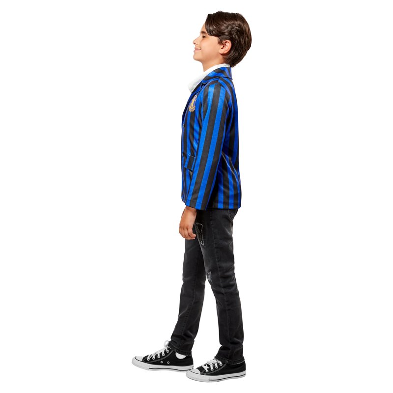 Kids Wednesday Nevermore Academy Uniform Jacket - Medium, Purple & Black Stripes