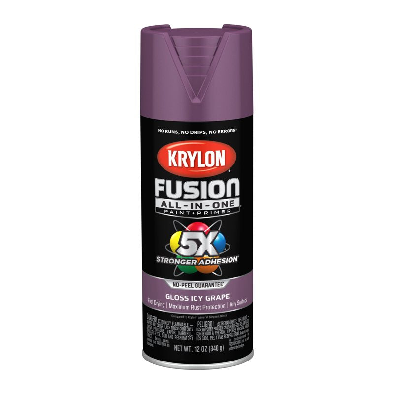 Gloss Spray Paint - Icy Grape, 6 Pack, 12 oz - Indoor/Outdoor Use