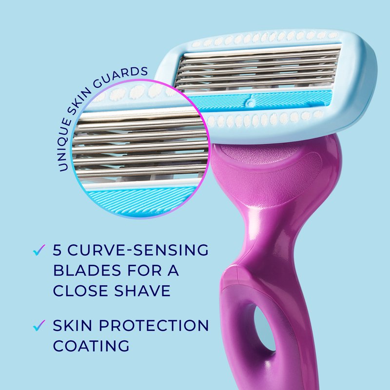 Moisturizing Women's Razor Blade Refills, 5-Blade Cartridges - 6 Count