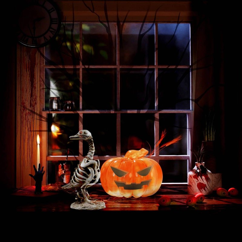Halloween Duck Skeleton Decoration - Realistic Bone Fossil Indoor Outdoor Prop - Z-B Variation
