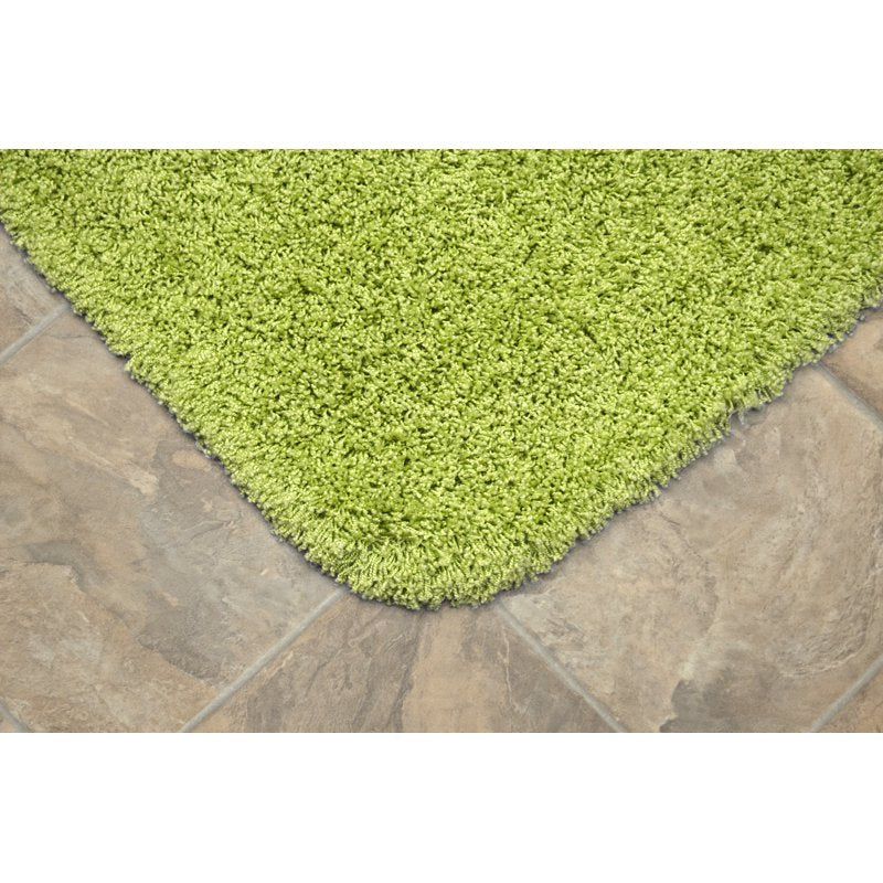 Jazz Washable Nylon Bathroom Runner - Lime Green, 22 x 60 Inches - Non-Slip, Ultra Plush