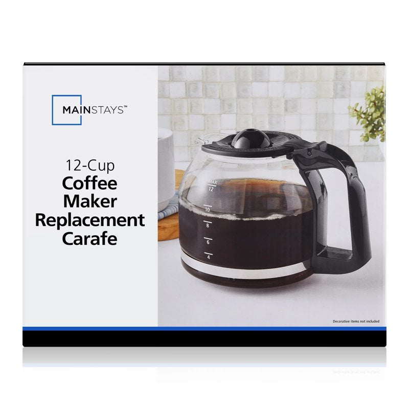 12-Cup Glass Coffee Maker Replacement Carafe - Dishwasher Safe