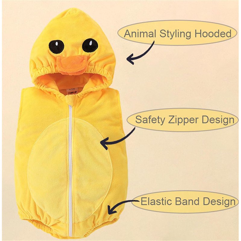 Baby Animal Duck Costume Romper - Unisex Winter 12-18 Months