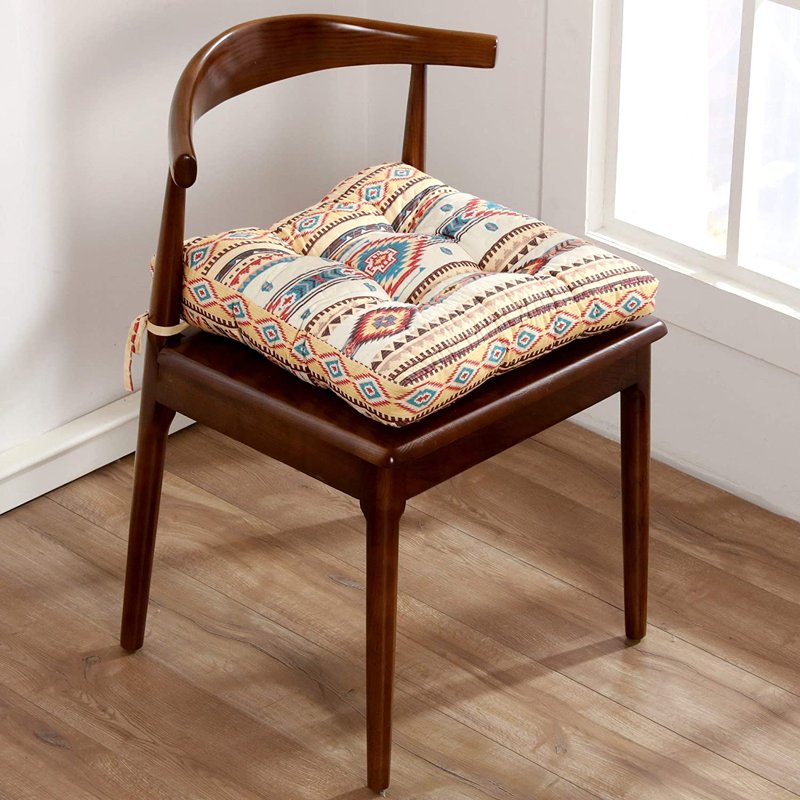 Triple-Layered Chair Pad - 18x18 Seat Cushion - Phoenix - Set of 4