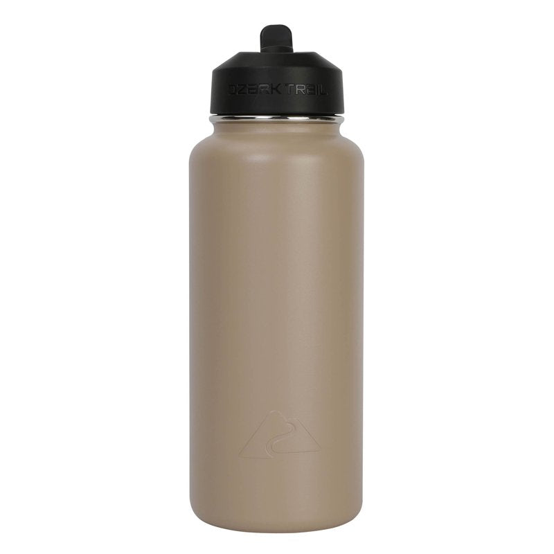 32 oz Stainless Steel Insulated Flip-Straw Water Bottle - Tan