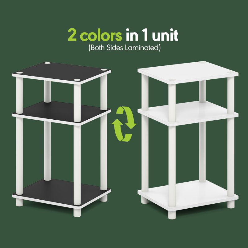 3-Tier Side Table - Compact End Table for Living Room & Bedroom