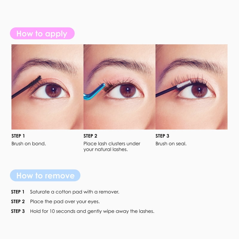 Clear Band DIY Lash Extension Kit - 36 Natural Volume Lash Clusters