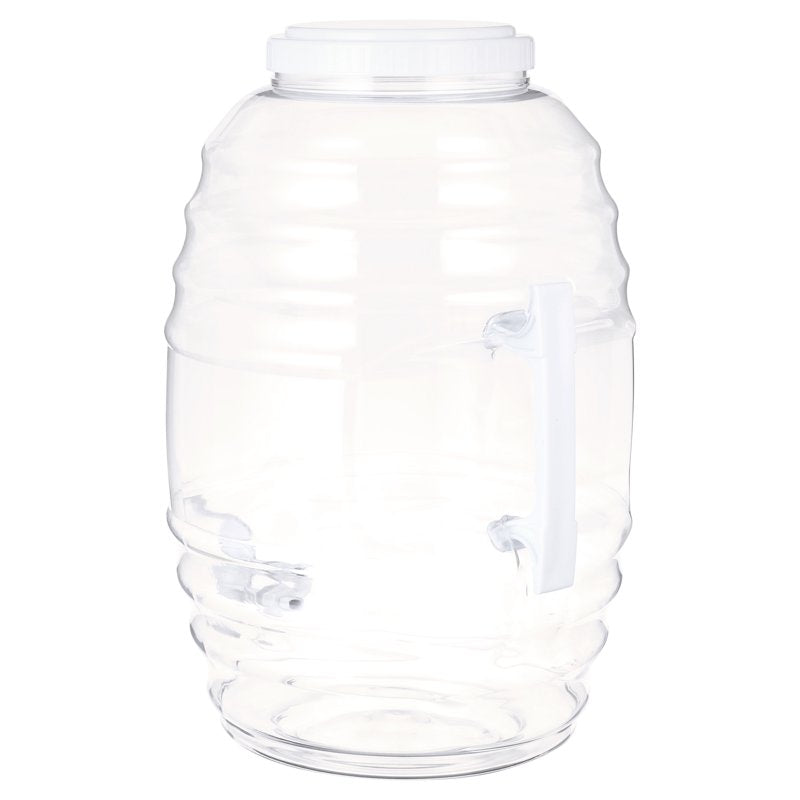 5 Gallon Beverage Dispenser - Vitrolero White with Handle