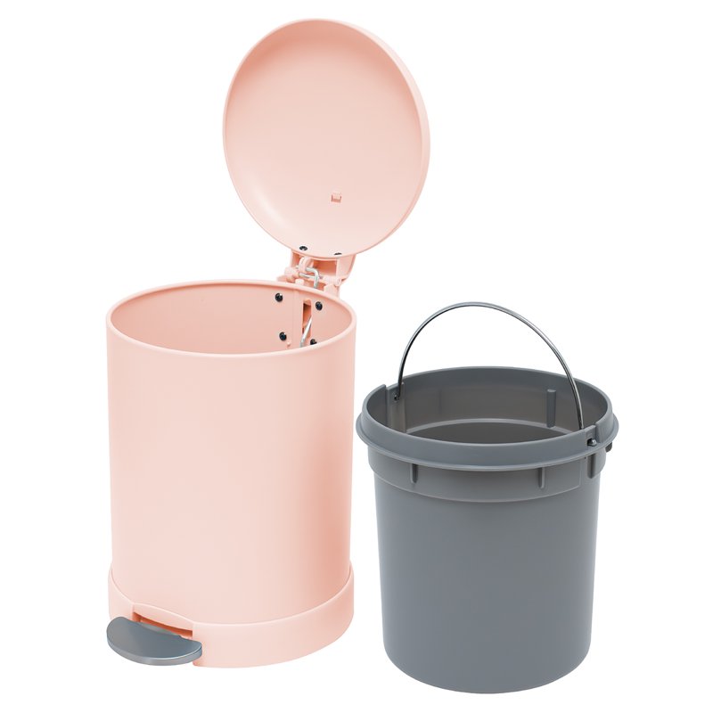 1.2 Gallon Stainless Steel Bathroom Trash Can - Pink