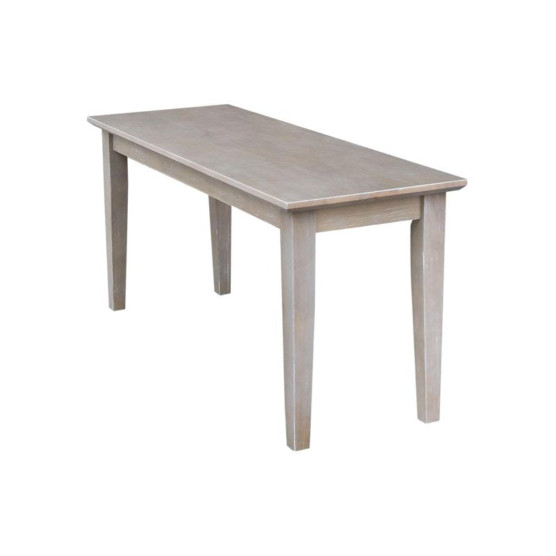 Shaker Style Bench - Washed Gray Taupe - Solid Parawood