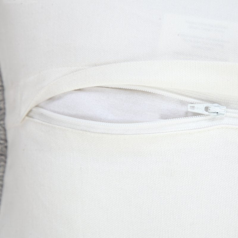 Ox Bay Nellie 14x36 Inch Gray Solid Cotton Throw Pillow with Fringe - Decorative Lumbar Accent