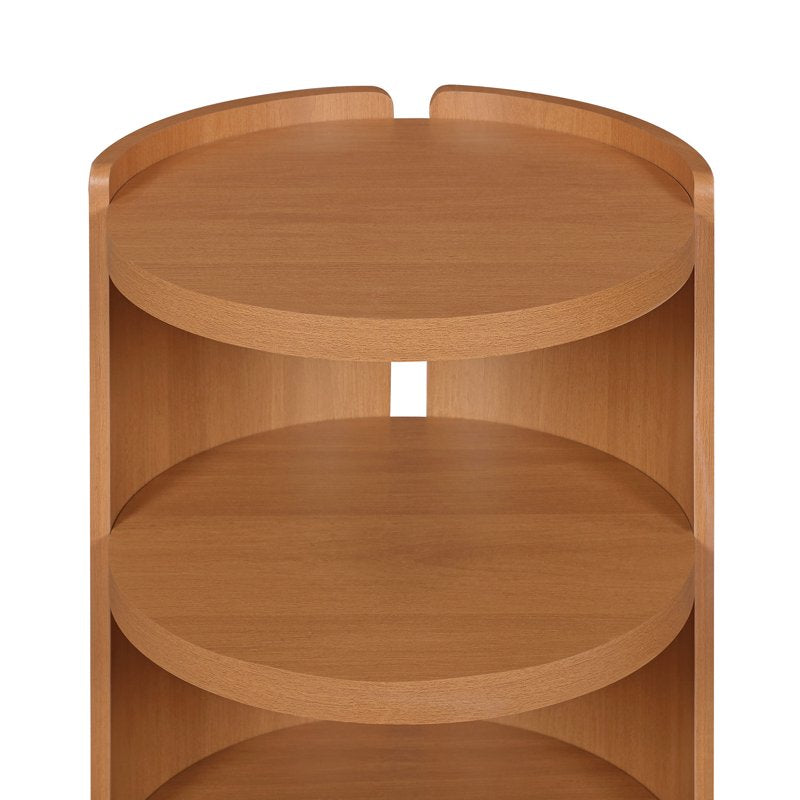 Compact Mid-Century Modern End Table with Drum Shape