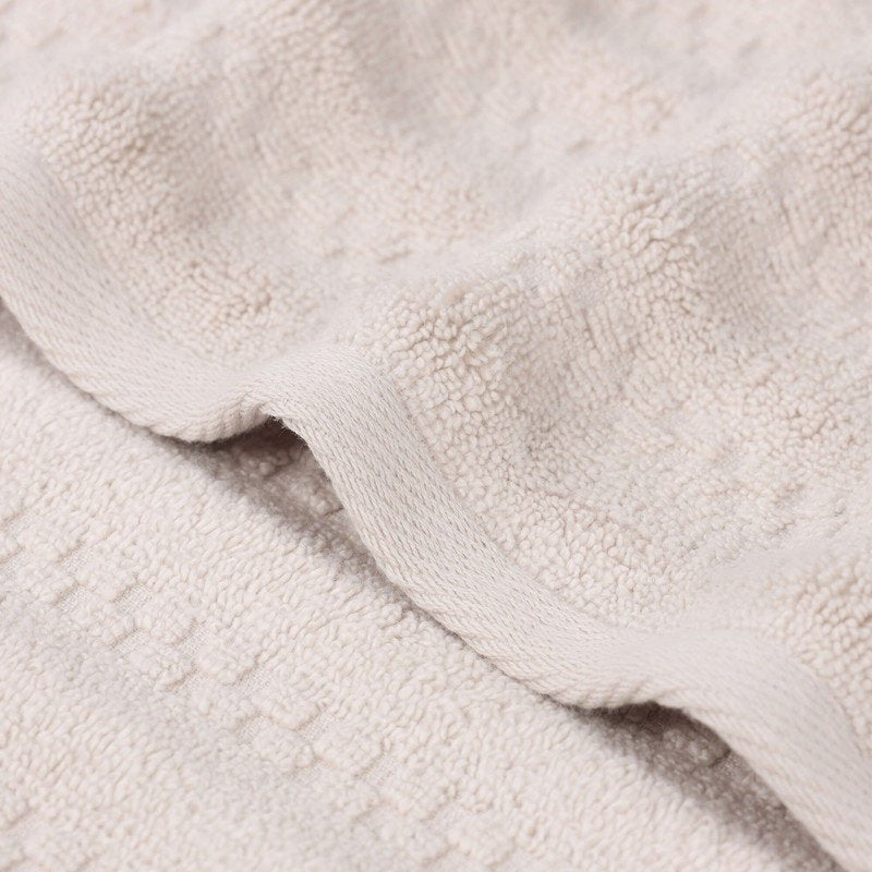Silver 12-Piece Cotton Waffle Textured Towel Set - Superior Zuma