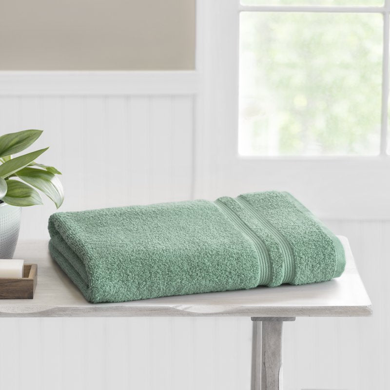 Mainstays Performance Bath Sheet - Green Sage, 30 x 62-Inch Quick Dry & Fade Resistant