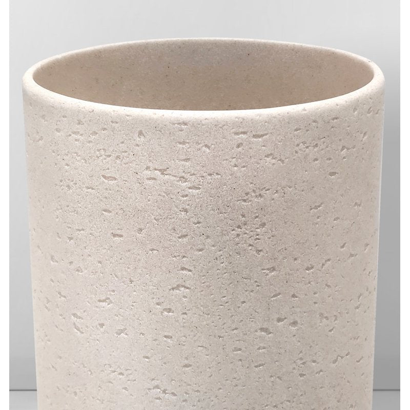 Faux Stone Bathroom Wastebasket 4L - Small Indoor Trash Bin with Open Top