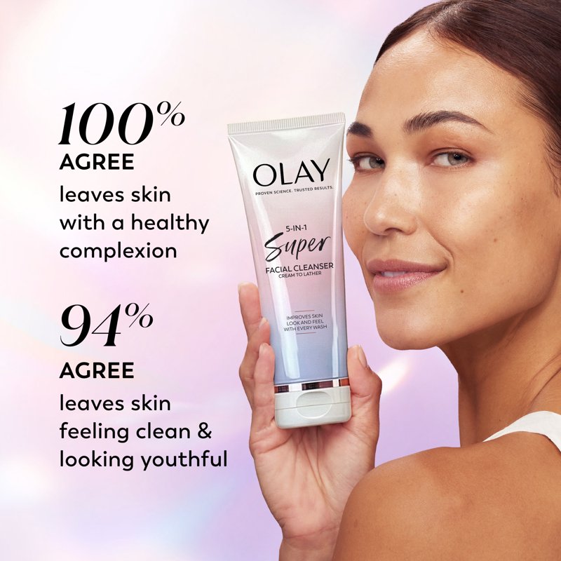 Super Facial Cleanser - Deep Clean & Hydrating for All Skin Types, 6.7 fl oz