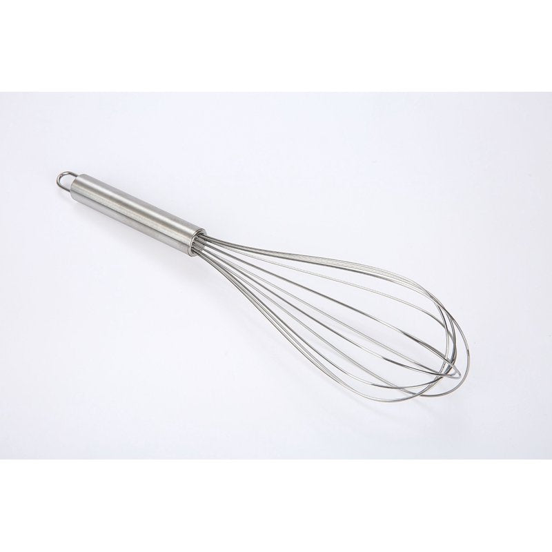 12-Inch Stainless Steel Whisk with Loop for Hanging - Silver