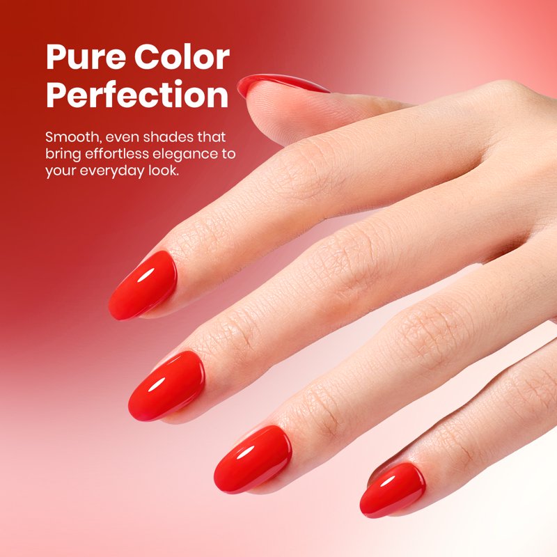 Cinematic Red Gel Nail Polish - 0.51 fl oz Salon-Quality Long-Lasting Color