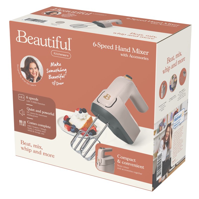 6-Speed Electric Hand Mixer - Porcini Taupe