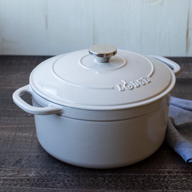 Enameled Cast Iron Dutch Oven - 5.5qt Oyster White