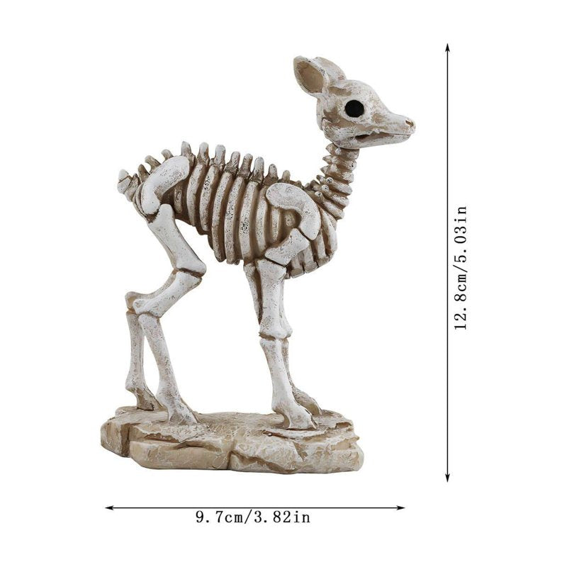 InsCrazy Deer Skeleton Halloween Decoration - Outdoor Yard Prop with Antlers - Z-A Variation