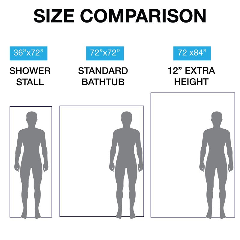 Bathroom Shower Curtain Liner 36 x 72 Inches Heavy Duty Waterproof PEVA White - Single Variation