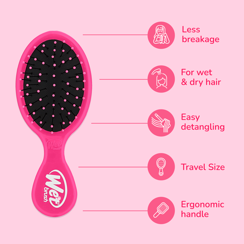 Mini Detangling Hair Brush - Travel-Friendly Knot Remover