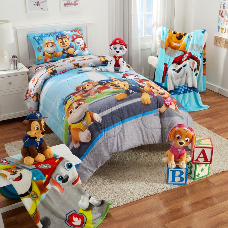 Kids Paw Patrol Plush Fleece Bed Blanket Twin Full Size - Adventure Bay Design