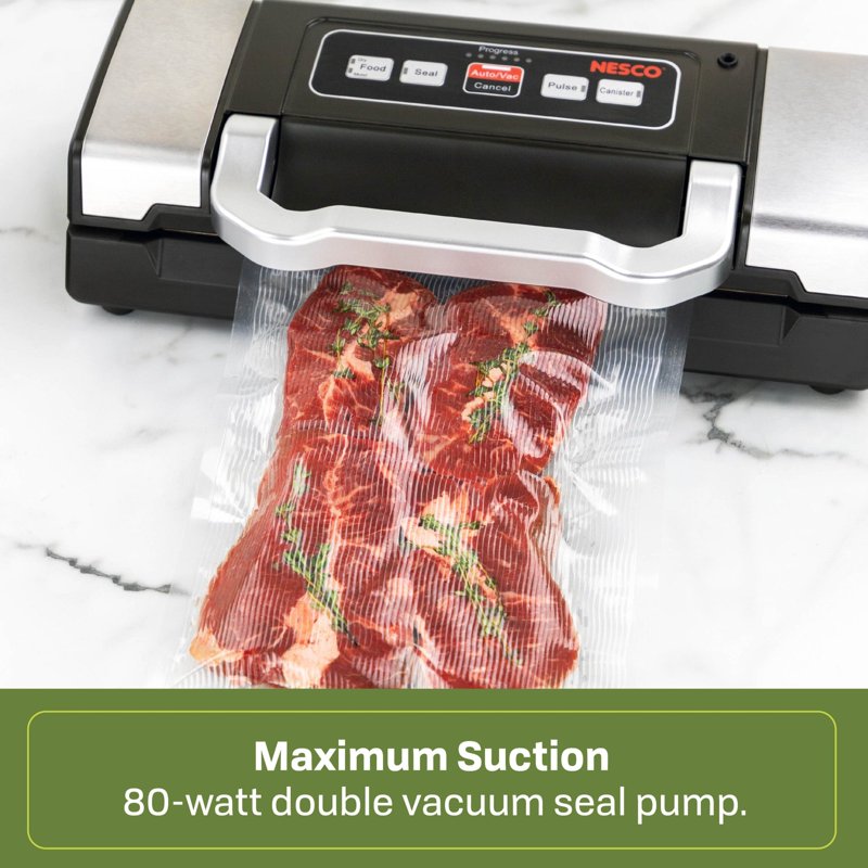 Compact Vacuum Sealer Machine with Pulse Mode and Accessory Port