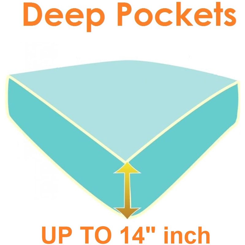 Twin Aqua Microfiber Bed Sheets Set with Pillowcases - Elegant Comfort