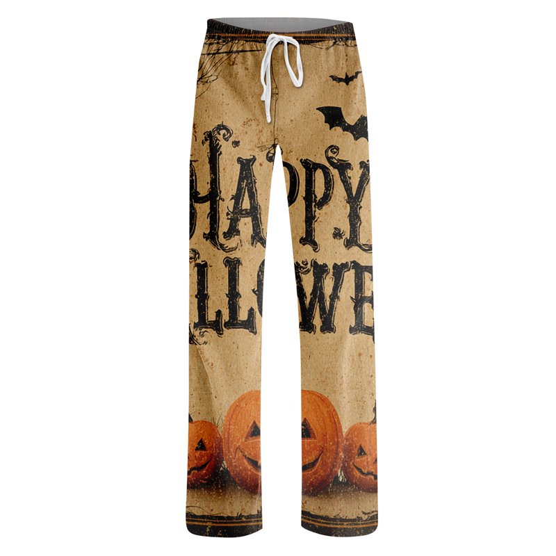Khaki Women's Fall Pajama Pants - High Waist Wide Leg Loose Fit XXL