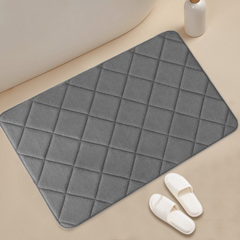 YZEGDCH Bathroom Rug Gray Extra Soft Non-Slip Quick Dry Machine Washable Variation #4