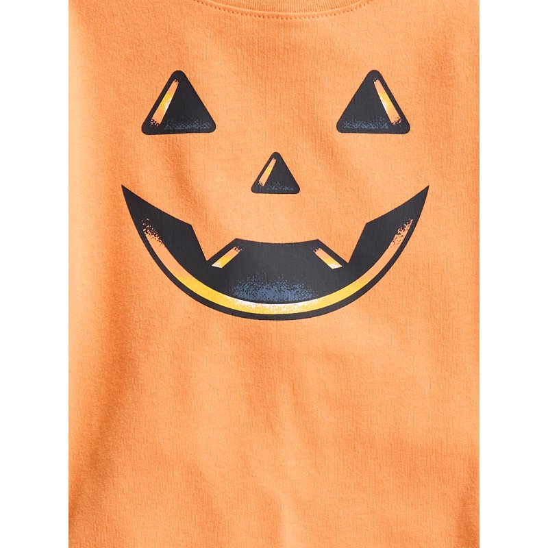Toddler Boys Halloween Graphic T-Shirt - Orange Yam, 12 Months