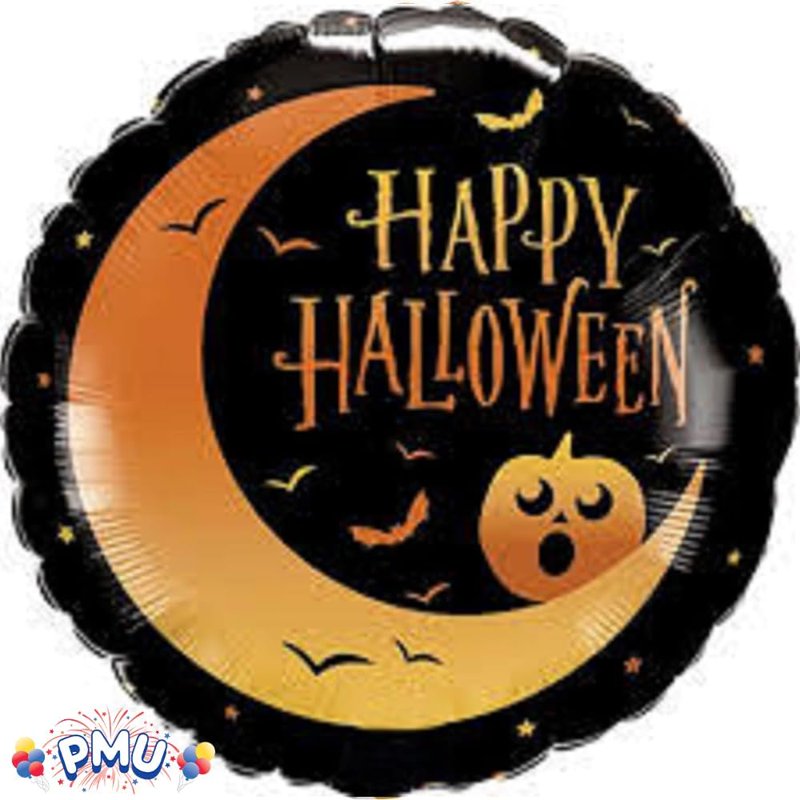 Halloween Balloon Bouquet - 5 Assorted 18in Mylar Balloons - Happy Halloween Variation