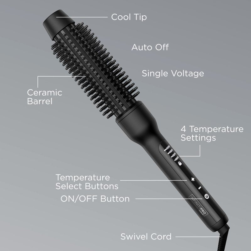 Digital Ceramic 1.25" Hot Air Brush for Volume & Waves