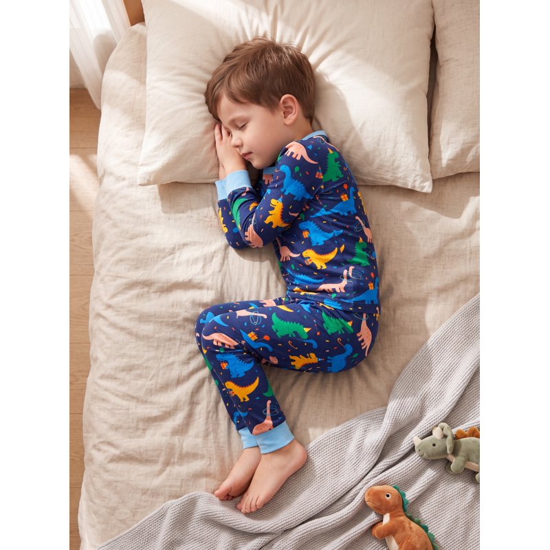 Toddler Boys Pajama Set 2T Deep Blue Snug Fit Viscose Bamboo Sleepwear