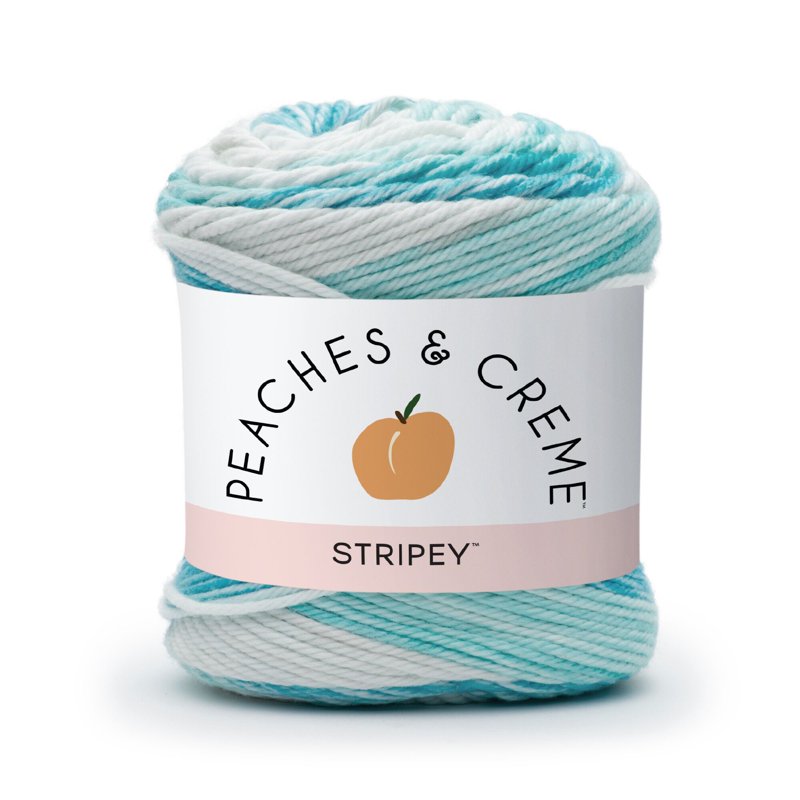 Cotton Yarn Peaches & Crème Stripey 2 Pack Spring Blue Stripes 56.7g