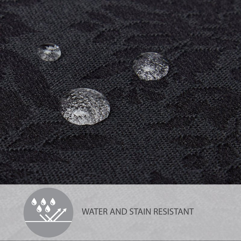 Lexington Damask Tablecloth - Stain Resistant, Black - 60"x84"