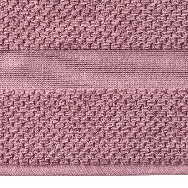 Soft Cotton Towel Set - 6 Piece Bath & Hand Towels with Popcorn Texture, Violet Gem